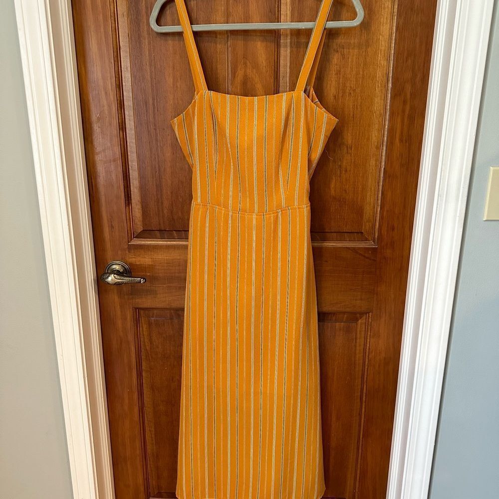 Potters Pot Yellow Tie Back Dress - Picture 3 of 7